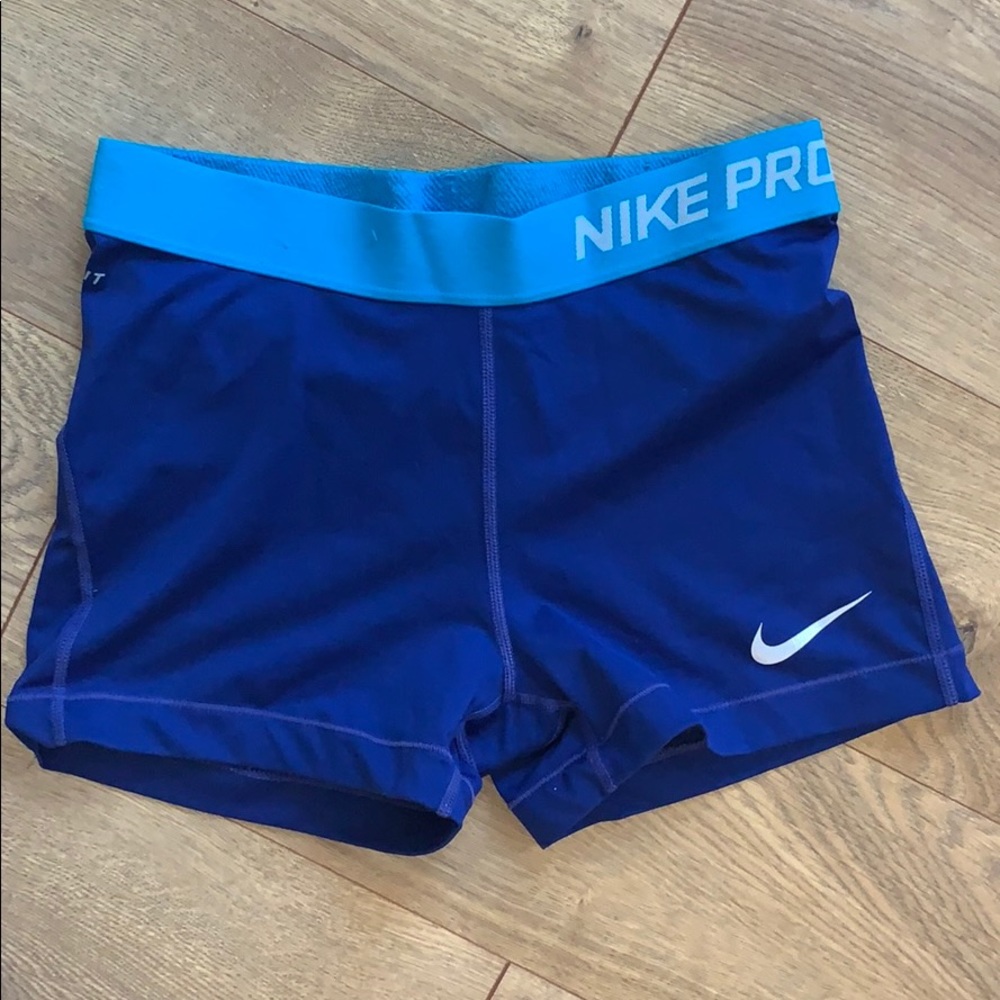 Nike Blue Dri Fit Compression Shorts